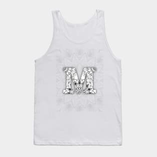 'M' Intricate Pattern Tank Top